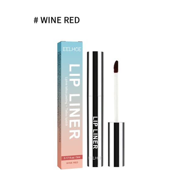 NY 5ml/boks Peel-off Lipliner Definerer Leppeform Viser Leppefarge Vanntett Ikke-søl Peel-off Lipliner Leppebørste