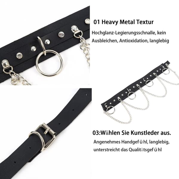 Damer Punk Belte Gothic Belte Gothic Midje Kjede Belte
