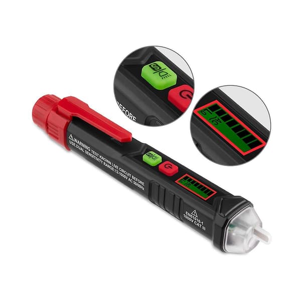 Spændingstester/berøringsfri spændingstester, strømførende ledning, nulledningstester, elektrisk tester med summeralarm