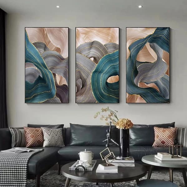 3 st Väggdekoration Vardagsrum Sovrum Modern Väggkonst Present Bildbanderoll Dekoration Ramlös 40*60cm