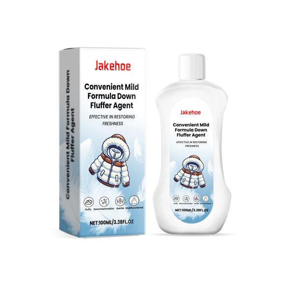 100 ml/boks Dunfluffemiddel - Mykgjør, forhindrer klumping, forhindrer krymping og klumping, og fluffer dunjakker.