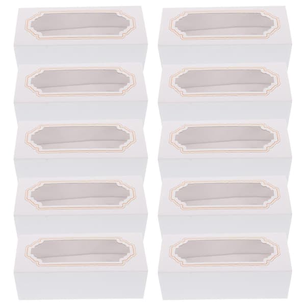 10 st Pappersförpackning Macaronförpackning Dessert Transparent Förpackningslåda