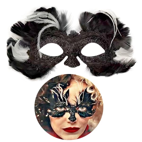 (Ny) Fjer maskerade Halloween juleforestillingsmaske