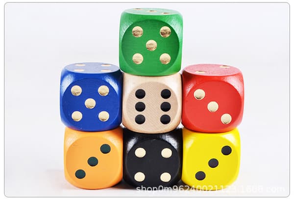 Kæmpe mahjong terning i træ til husholdningen 8*8CM green