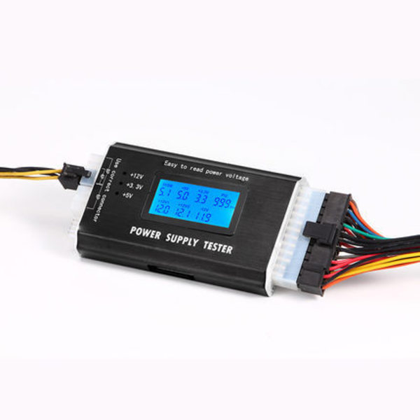 PC Strømforsyningstester SATA HDD ATX BTX LCD Meter LCD Digital Display PC