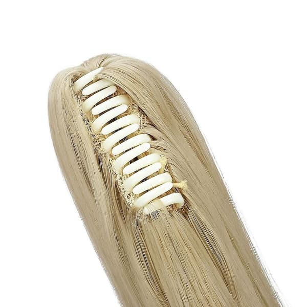 22\" lang glat hestehale-extension med klemme til kvinder blond