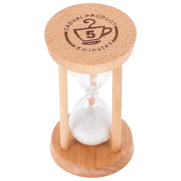 Træsandur 5 minutters timer Bærbar sandtimer Dekorativ timeglas timer Køkken sandur