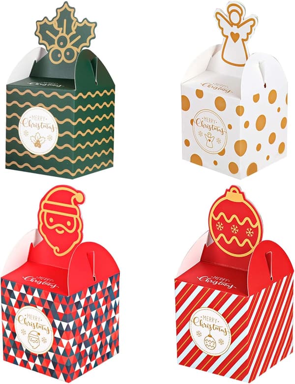 20 st julgåvor Cookie Box Present Ornament Kartong