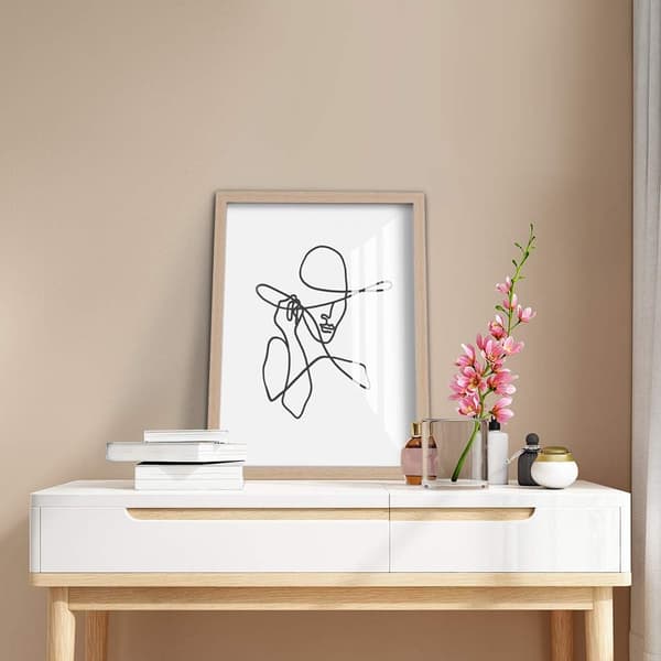 Ramfri minimalistisk linje väggkonst deco abstrakt set modern affisch