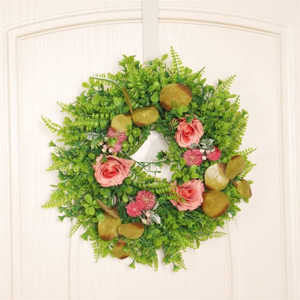 Julekrans av kunstige roser, kunstig roseplantekrans