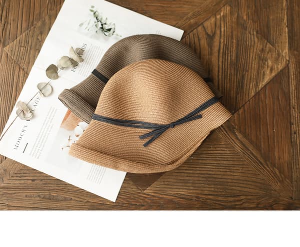 Solhat til kvinder, retro foldbar bøllehat, litterær fiskerhat, simpel solhat, afslappet sommerhat blue