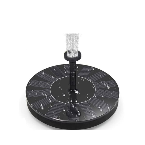Vattenfontän solcellsdriven 16 cm - svart
