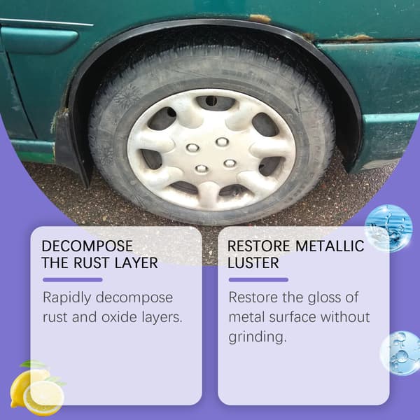 Metal Rustfjerner (30ml/æske) - Multifunktionel Bilhjulspolering og Renoveringsmiddel, Rustfjerner til Rustfri Stålhaner