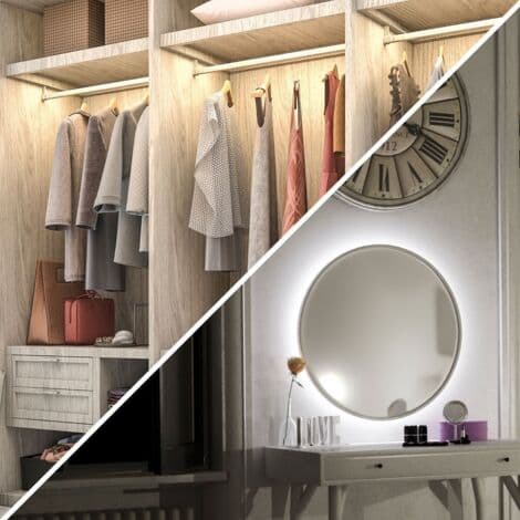 LED-stripe med bevegelsessensor for skapbelysning
