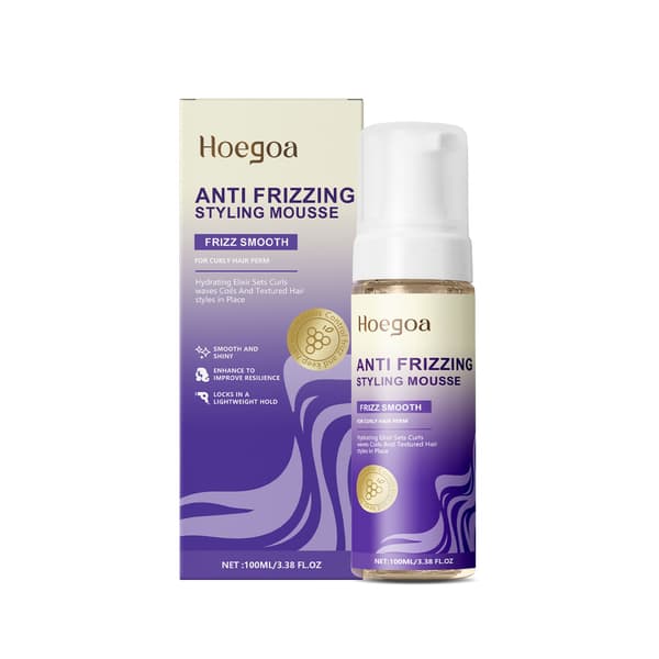 100 ml/æske Volumizing og Setting Mousse til Krøllet Hår: Giver en glansfuld, selvsikker, blød og spændstig krølle.