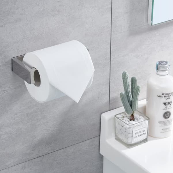 Toiletpapirholder uden boring, 304 krom rustfrit stål, ingen boring