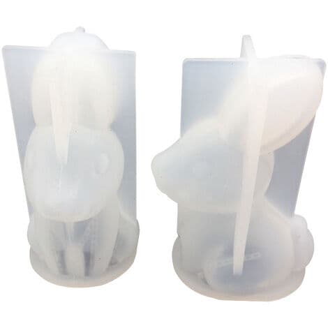 Aromadiffusergips 3D Kanin Silikonform DIY Handgjord Epoxihartsform Påsk Silikonform 2-pack