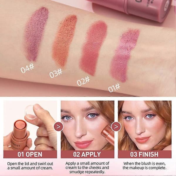 (NY) Multifunktionel makeup stick øjenskygge highlight perlepudder blush