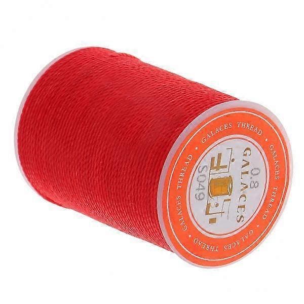 2x vokset tråd 0,8 mm / 55M polyester snor til syning af læderrem