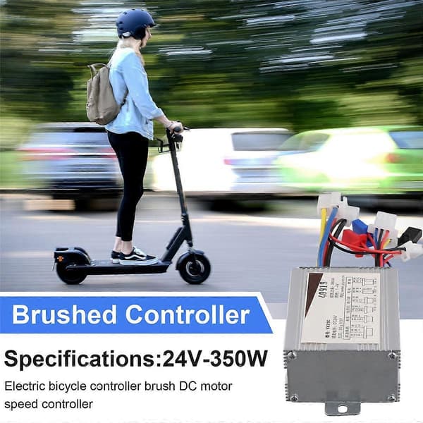 (Ny) Elektrisk sykkel børstet kontroller 24V 350W Elektrisk sparkesykkel kontroller børste DC motor hastighetskontroller