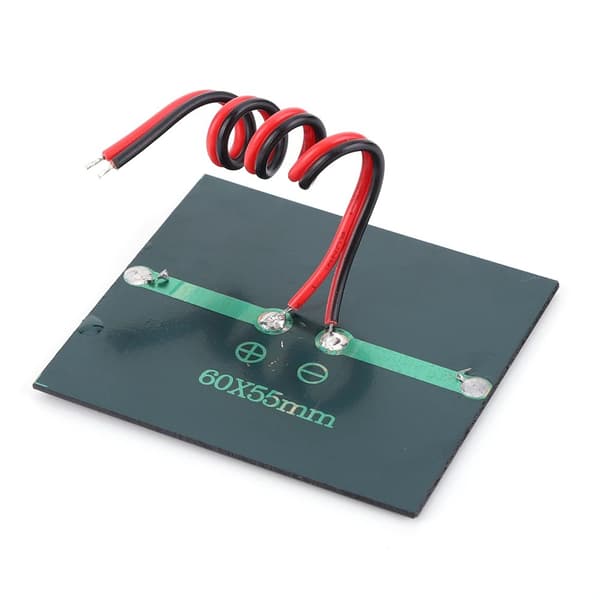 0,55W 3V solcellelimplade kan oplade 2,4V batteri med ledning 65X55MM