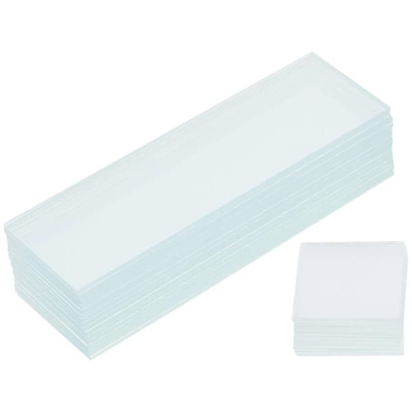 50 stk. blanke objektglas og 100 stk. forrensede dækglas til mikroskop
