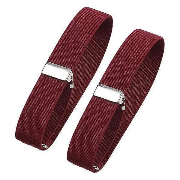 3x2 stycken mode herrskjorta ärmhållare elastiska armbindlar kvinnor röd