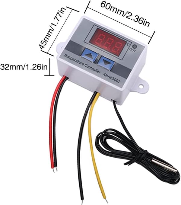 LED Digital Temperaturkontroller Modul Programmerbar Kjøletermostat (12V 10A 120W)