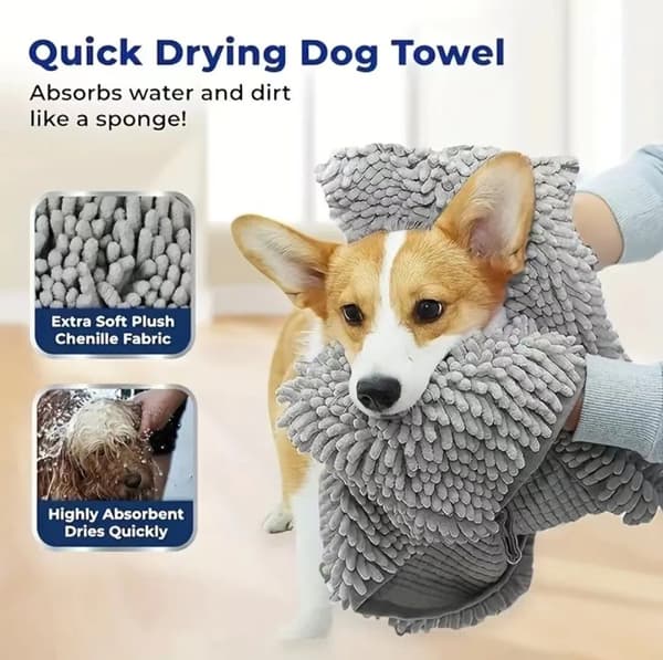 Store absorberende håndklæder til katte, badehåndklæder til hunde, tæpper og små hunde.