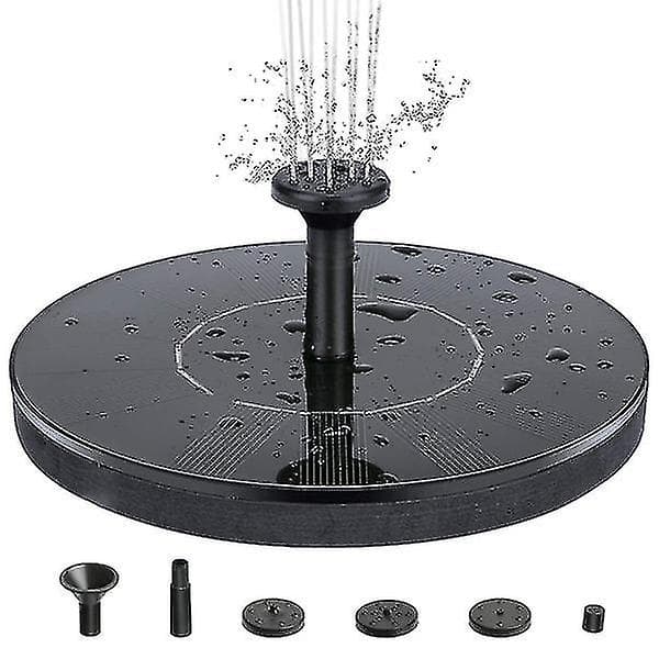 Vandfontæne solcelledrevet 16 cm - sort