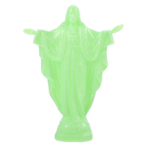 Jesus Statue Pynt Kreativ Religiøs Ornament Unik Skrivebordsdekorasjon