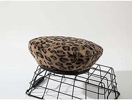 Beret Fransk Kunstner Leopard Beret Damer Kvinder Efterår Vinter Hat Justerbar