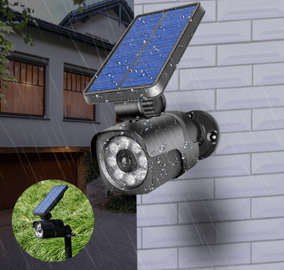 SOLAR PROJEKTOR MED DESIGN KAMERA BEVEGELSESSENSOR - 400 LUMEN