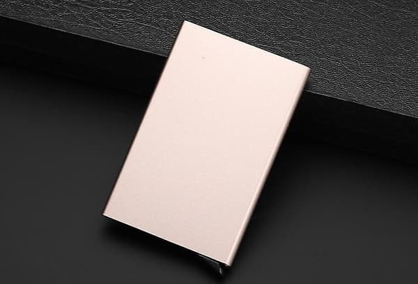 Kortholder lommebok med RFID-sikker beskyttelse aluminiumsrom
