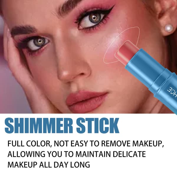 NY 7g/ask Multi-Function Blush Stick - 3D highlighting, naturlig, vattentät, lättviktig, lat makeup contour cream