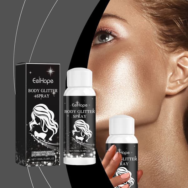 100 ml/låda Kroppsglitterspray för ansikte och kropp, Starry Night Glitter Party Highlighter Spray