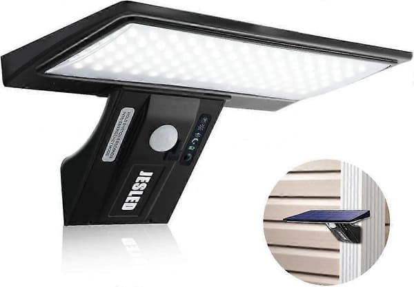 1 pakke utendørs solcellelampe, 90 LED solcelle bevegelsessensor