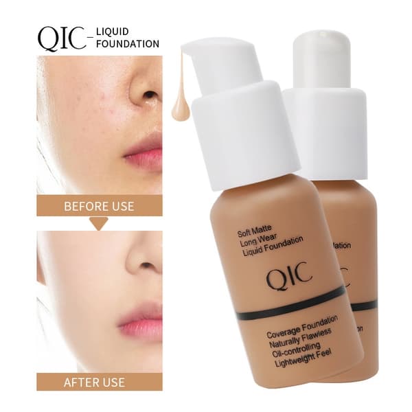 QIC Flydende Foundation – Fuld dækning, langvarig, vandfast og pore-udviskende. #04