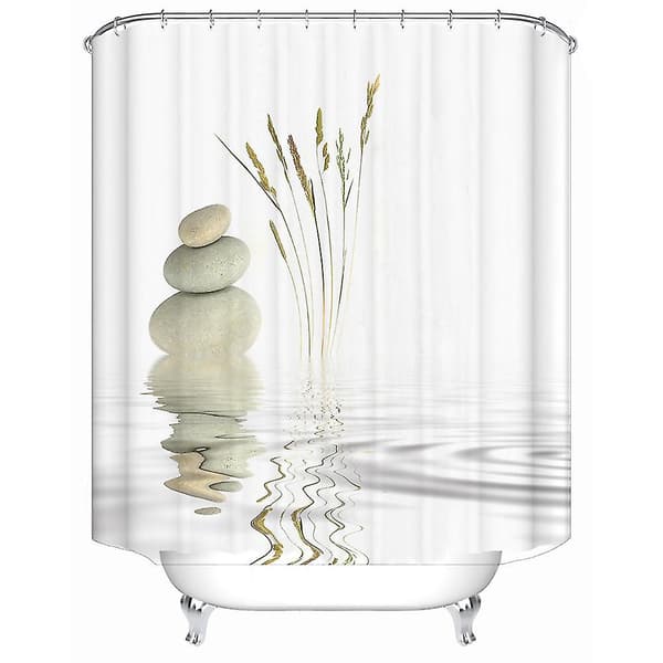 Digitalt tekstil dusjforheng med ringer 120 x 200 cm -CDSX