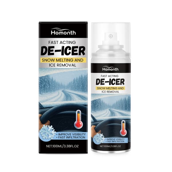 100 ml/boks snøsmelte- og avisingsmiddel for vinterbiler: Klart syn for frontruter og bakspeil, avisning av flere overflater