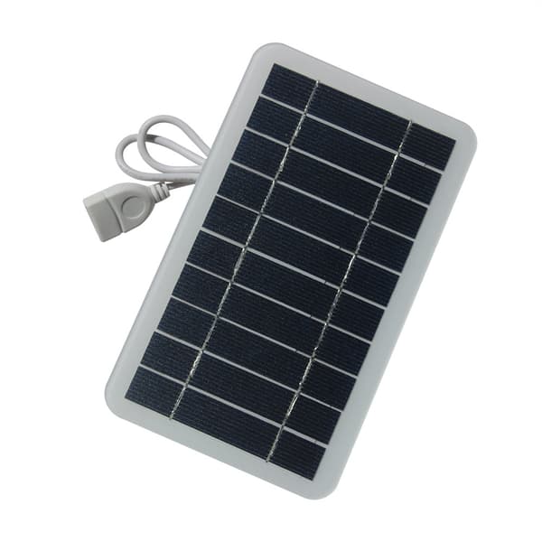 2W 5V Solcellepanel Solenergi Utendørs Mobiltelefon Power Bank Lader