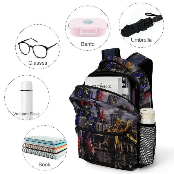 v7 Transformers Rygsæk Skoletaske Børnebogtaske Casual Daypack til Drenge PigerxsSJB7