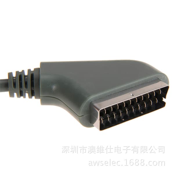 RGB SCART -teräväpiirto-AV-kaapeli, yhteensopiva Xbox 360 -konsolin kanssa