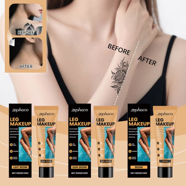 100g/ask Brun Tatuering Concealer Foundation, Smink, Täcker Kroppstatueringar, Bärbar Daglig Användning