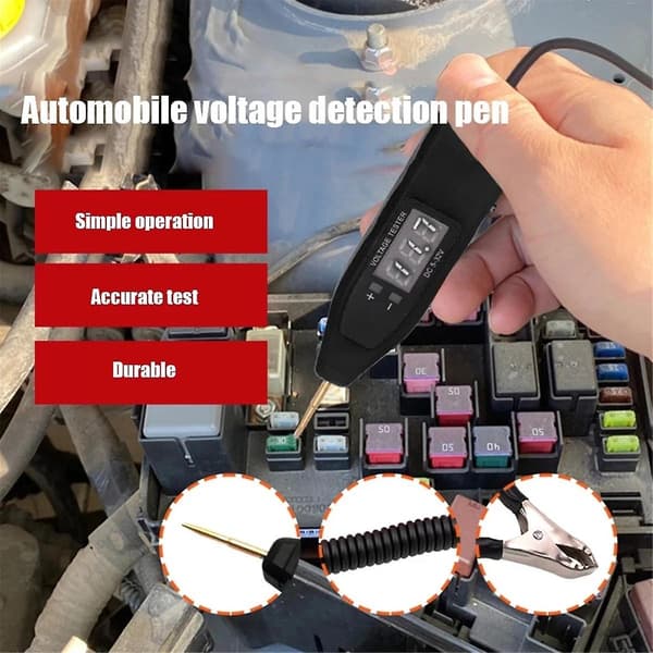Bil Säkring Krets Sond Testare 2.5-32V Elektrisk Digital Display Spänning Test Penna Digital Display Uni