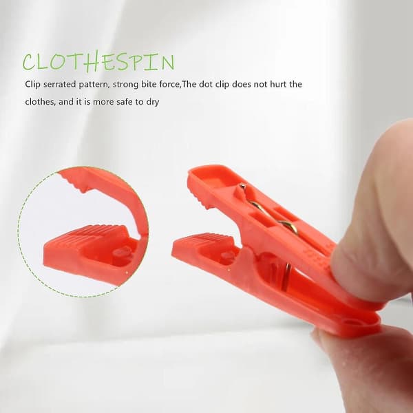 Klesklyper i plast, 20 stk assorterte farger