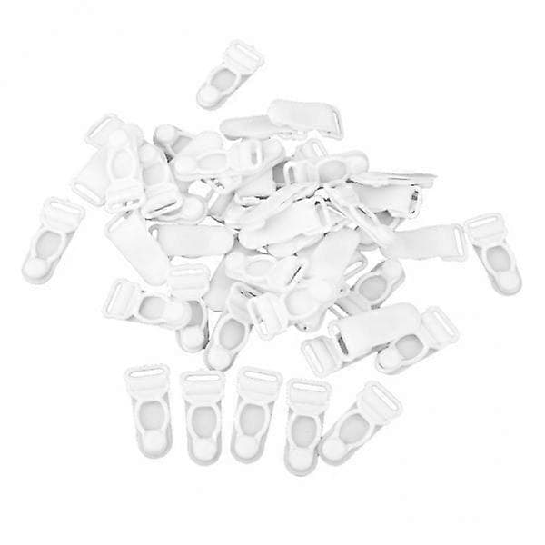 3x50 stk. Dame Plastik Bælteclips Kroge Greb Hvid