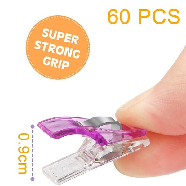 Anpro Pakkaus, 60 klipsiä, 27 x 10 mm, ompelutarvikkeet