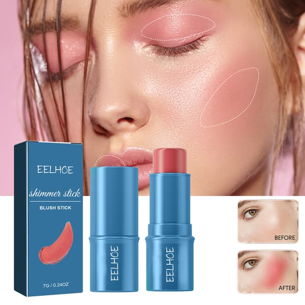 NY 7g/ask Multi-Function Blush Stick - 3D highlighting, naturlig, vattentät, lättviktig, lat makeup contour cream