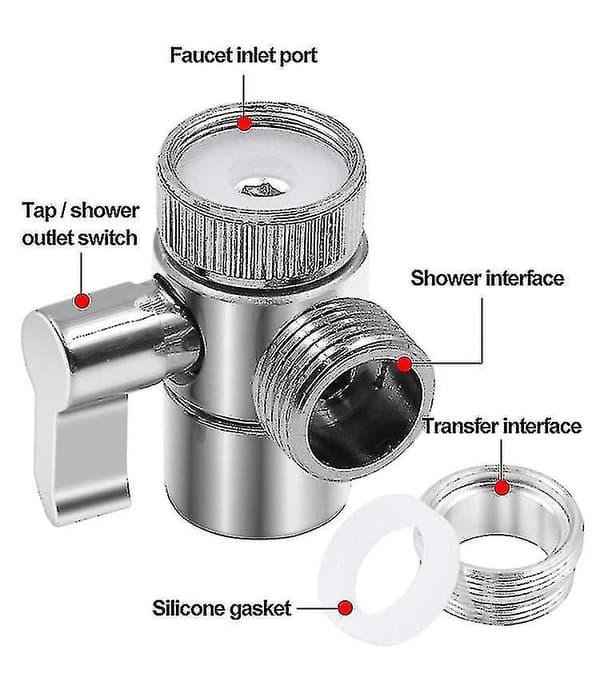 Switch Hane Adapter Aerator Vandhane Connector Køkkenvask Splitter Brusespuds Aflederventil